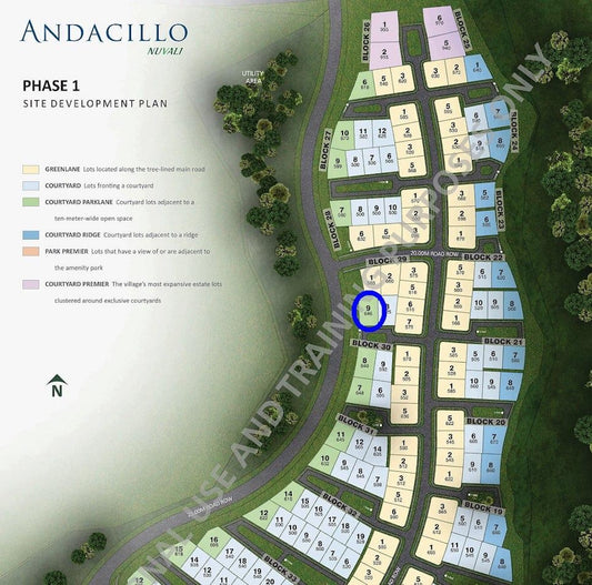 646 sqm Courtyard Parklane Lot at Andacillo Nuvali, Calamba, Laguna