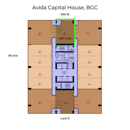 103 sqm Office Space in Capital House - 2102 | Near Uptown BGC