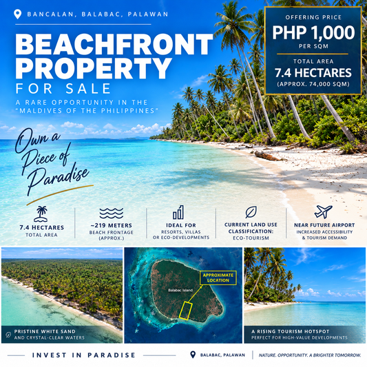 7.4-HECTARE BEACHFRONT PROPERTY | BALABAC, PALAWAN