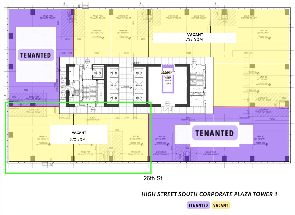 372sqm Fitted Office at BGC High Street South Tower 1