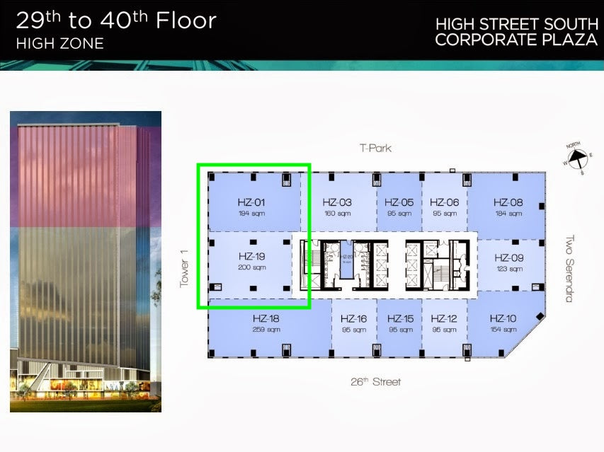 394 sqm Warm Shell Corner Unit Office Space at BGC High Street South Corporate Center T2