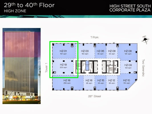 394 sqm Warm Shell Corner Unit Office Space at BGC High Street South Corporate Center T2