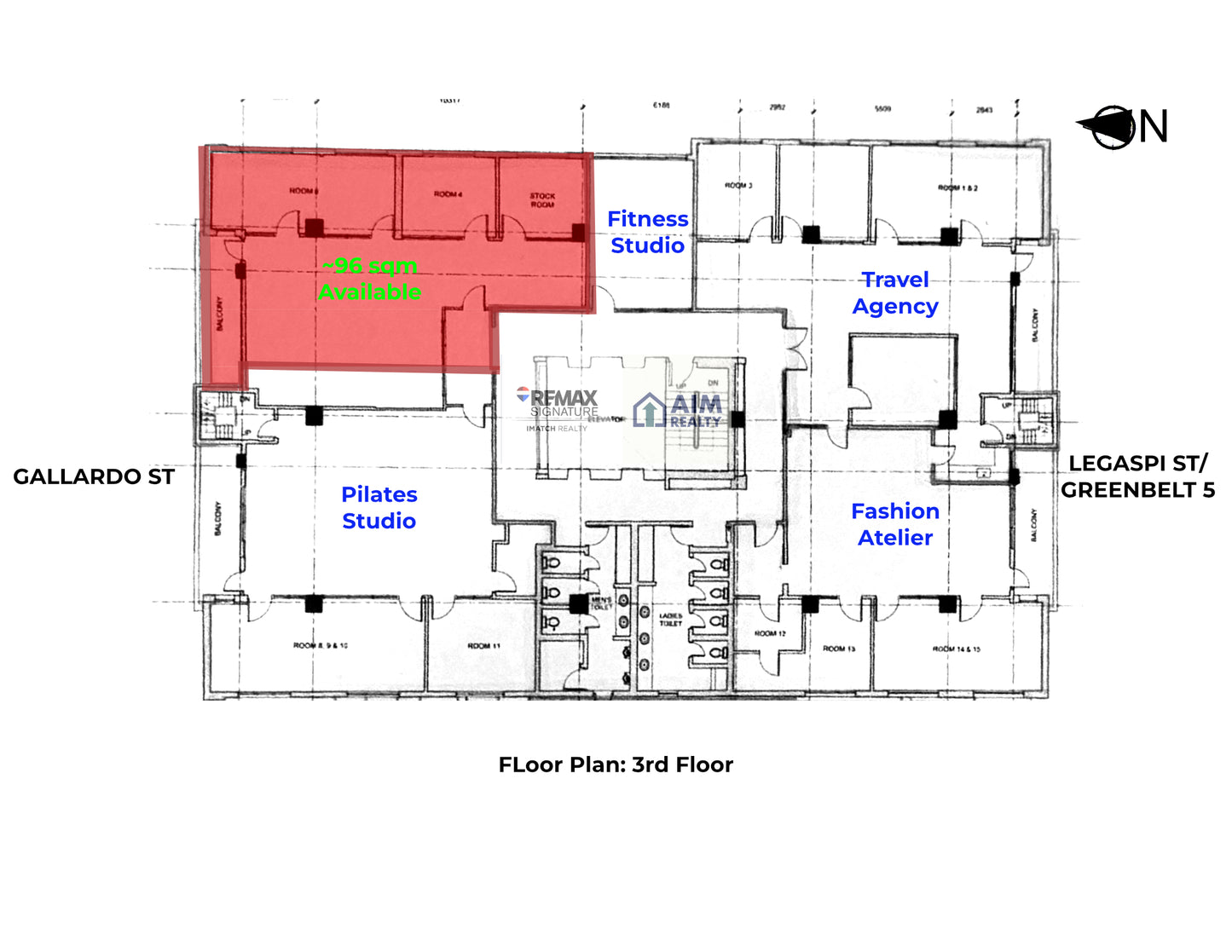 96 sqm Commercial Space for Restaurant in Legazpi St Makati (3rd Floor)