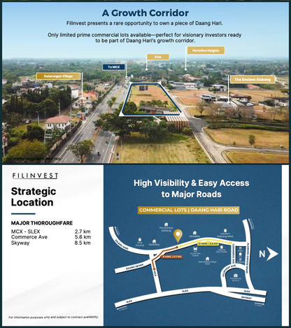 742 sqm Prime Commercial Lot at Daang Hari, Las Piñas | B1 Lot 2D