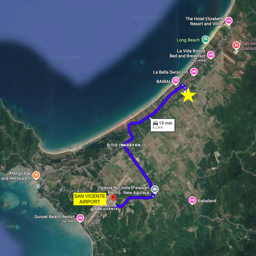 1,000 sqm Commercial Lots in San Vicente, Palawan | 5 min walk from Long Beach